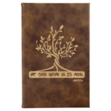 SKU: GFT2219 – 5 1/4″ x 8 1/4″ Rustic/Gold Laserable Leatherette Sketch Book with Unlined Notepad